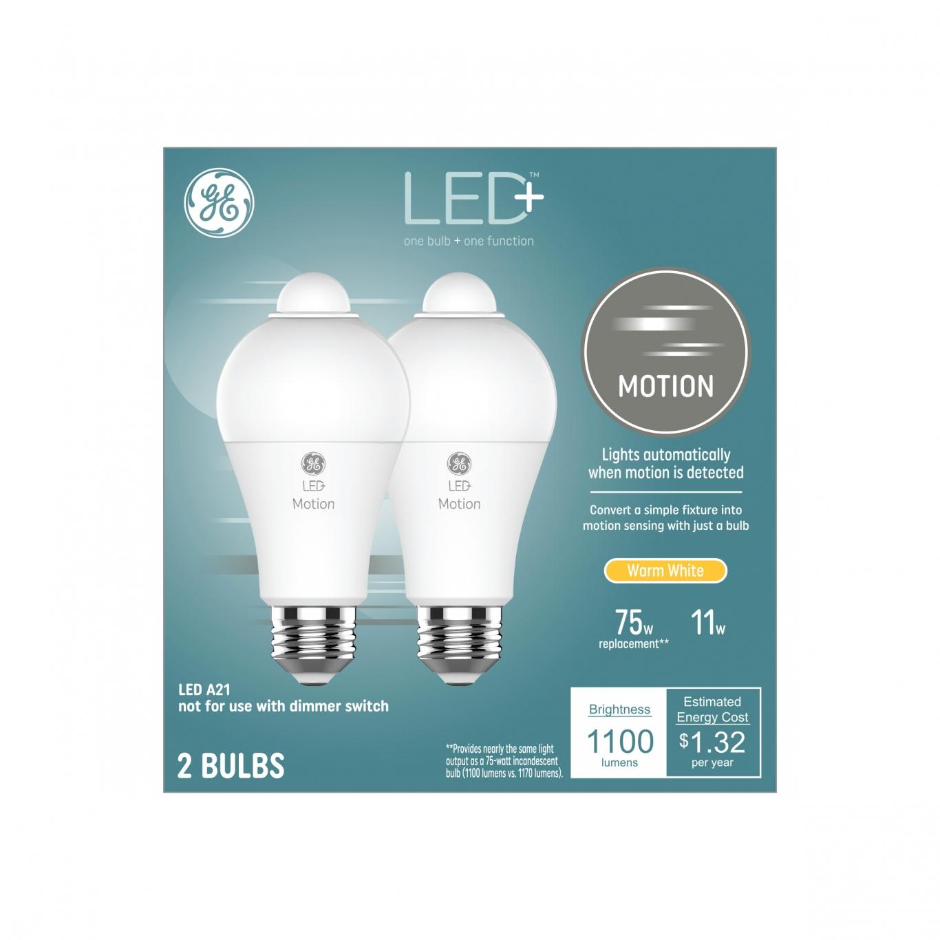 GE LED+ Motion Warm White 75W Replacement LED Wet-Rated General Purpose