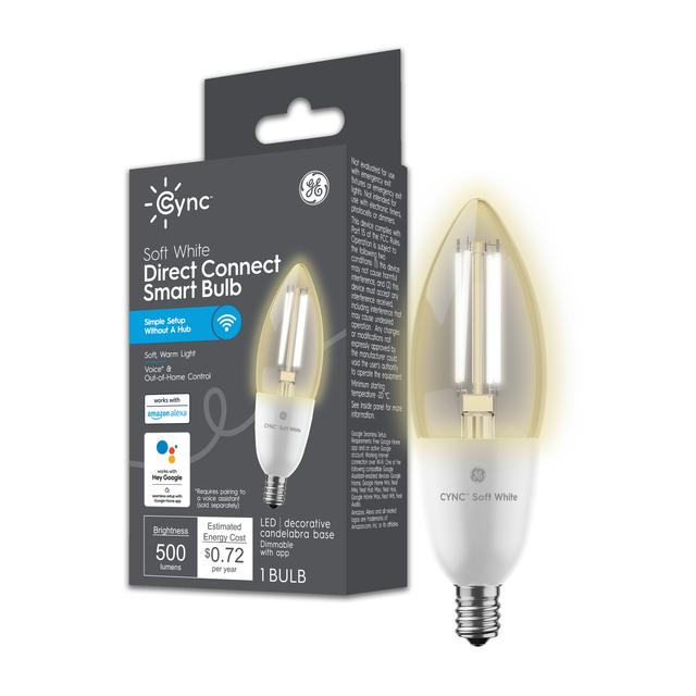 GE Cync Decorative Bulb Smart LED Soft White, Works with Alexa and