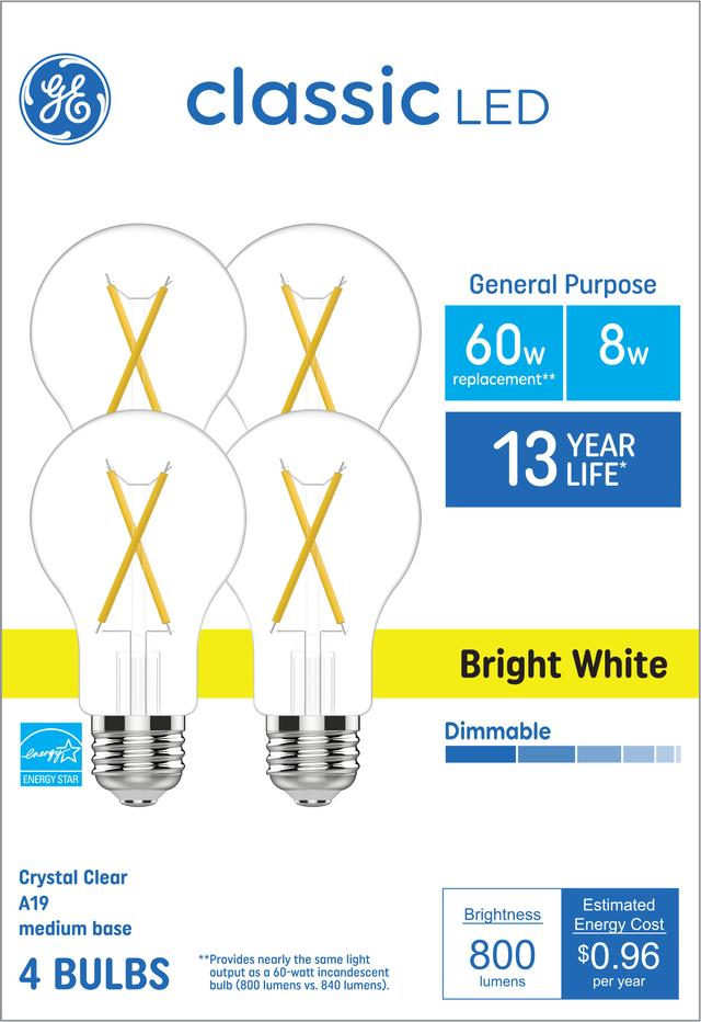 GE Lighting Clear Light Bulb, 6 W - 2 pack