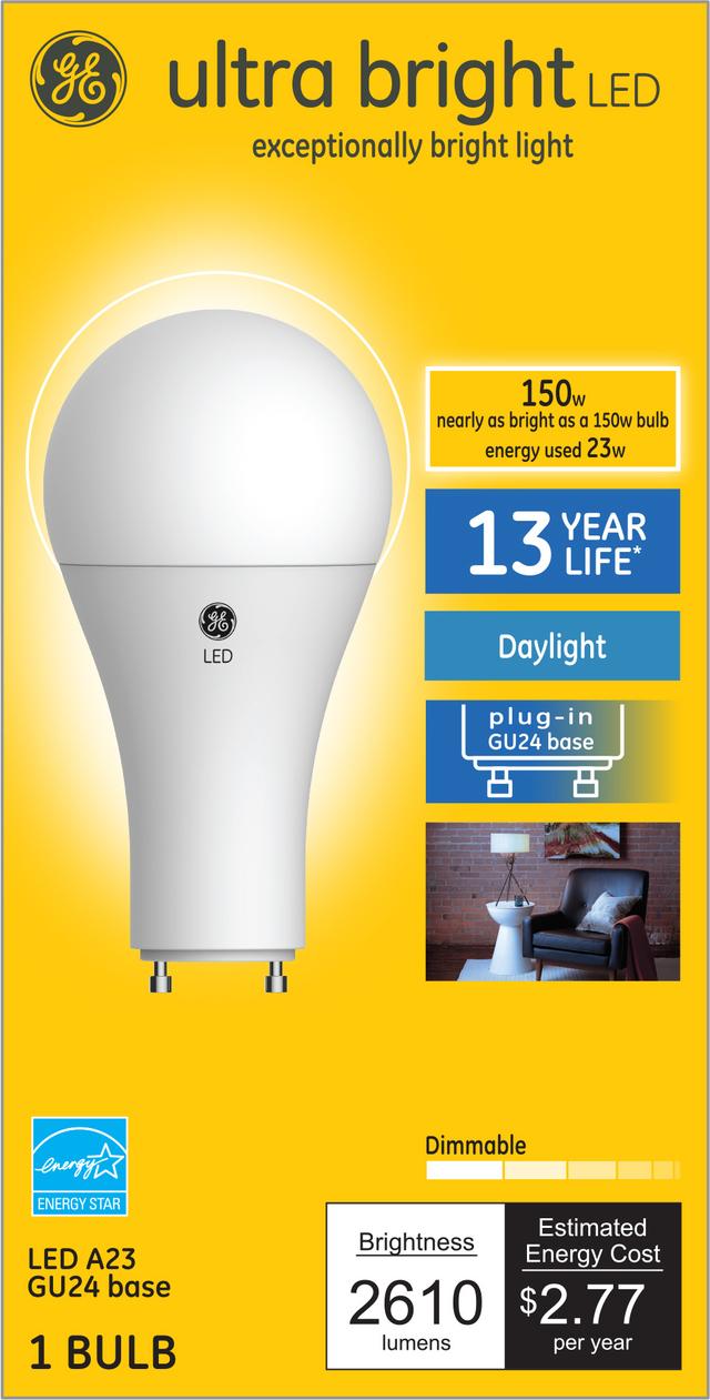 GE Ultra Bright LED 150 Watt Replacement Daylight A23 General