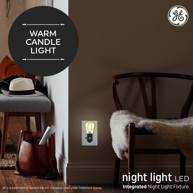 GE Night Light Vintage LED Warm Candlelight Decorative S14 Plug in