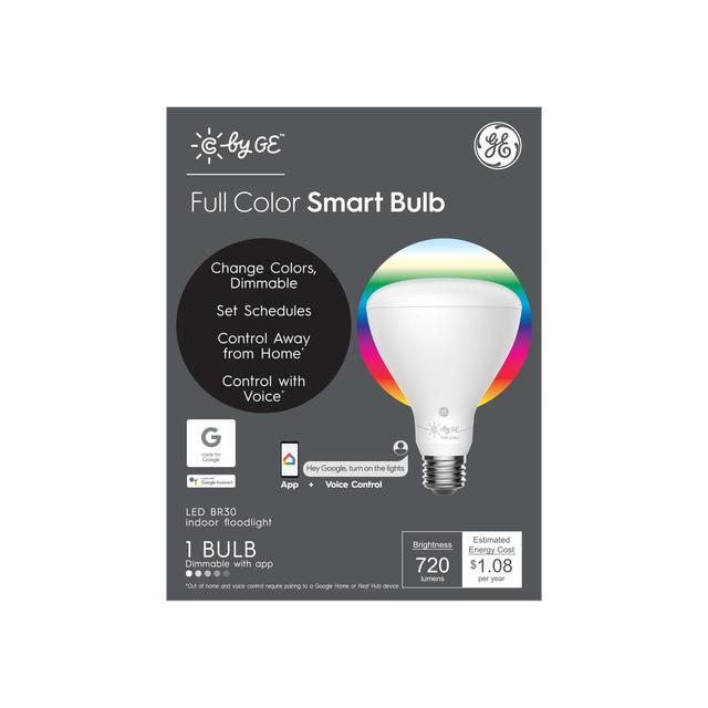 GE Cync Bluetooth Smart LED Light Bulbs, Color Changing, Works with Alexa and Google Assistant, Bluetooth Enabled, Smart Indoor Floodlight 1 Pack