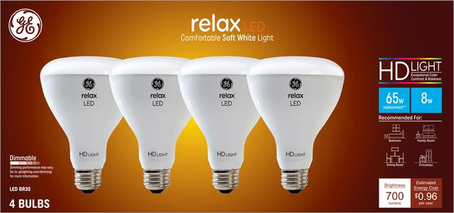 GE Relax HD LED 65 Watt Replacement Soft White BR30 Indoor