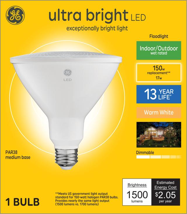 GE Ultra Bright LED 150 Watt Replacement Warm White PAR38