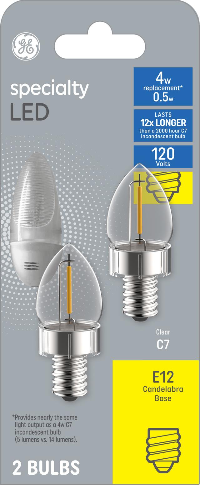 GE Specialty LED 4 Watt Replacement Soft White C7 Night Light