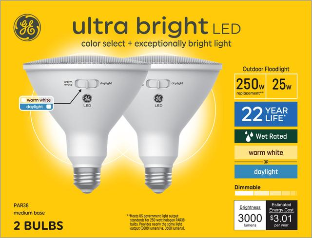 GE Ultra Bright LED 250 Watt Replacement Daylight PAR38 Outdoor