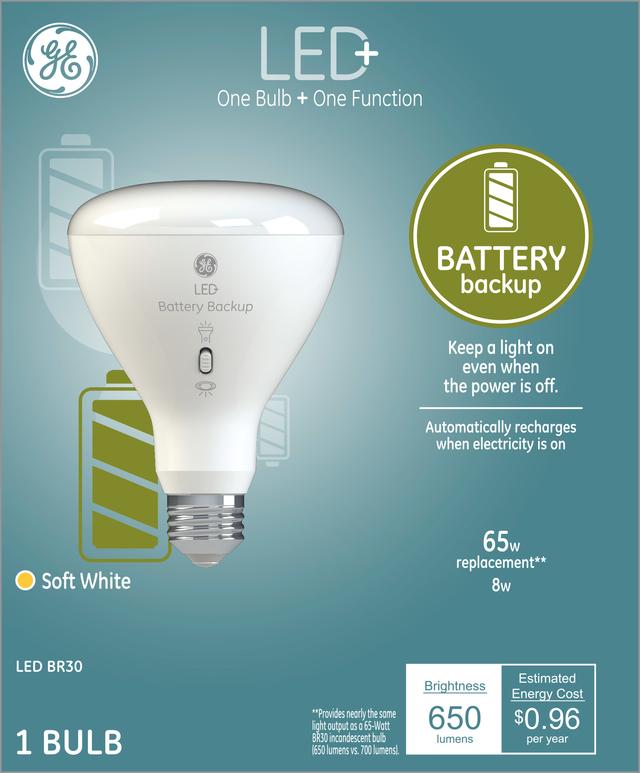 Ge battery deals backup light bulb