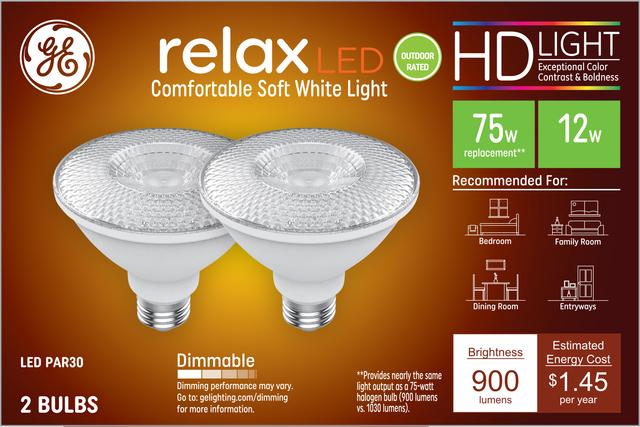 GE Relax HD LED 75 Watt Replacement Soft White PAR30 Outdoor