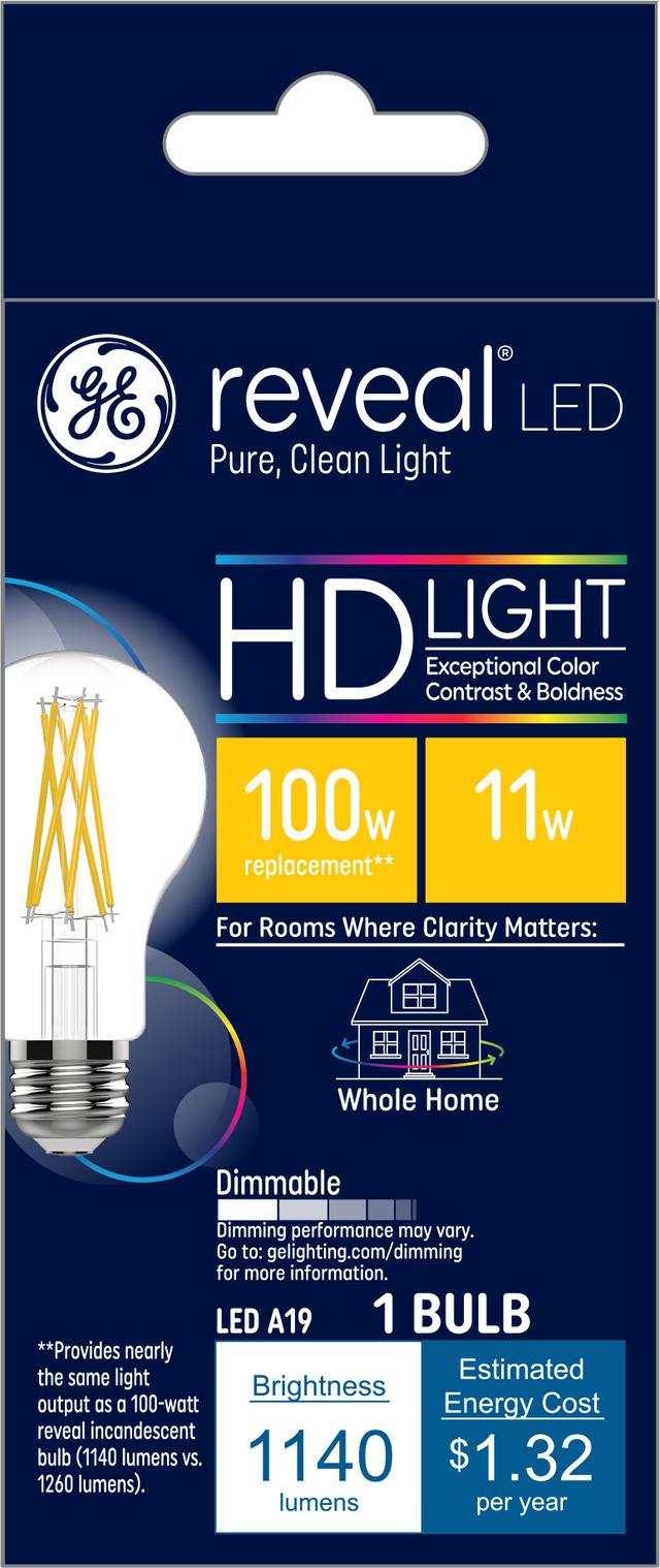 GE Reveal HD LED 100 Watt Replacement Reveal A19 General