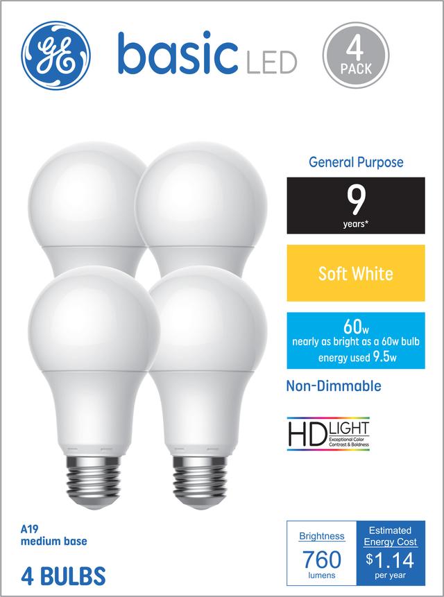 Ge led 760 lumens non deals dimmable