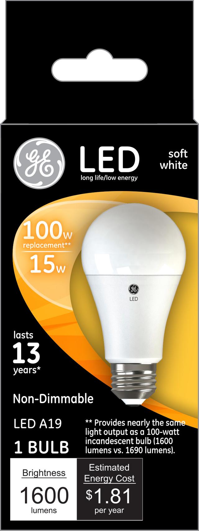 GE Classic LED 100 Watt Replacement Soft White A19 General