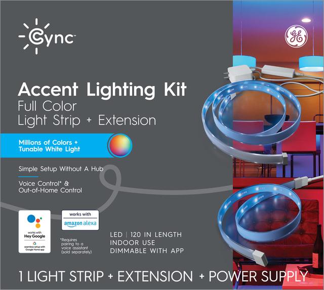 GE Cync Accent Lighting Kit Full Color Light Strip Extension