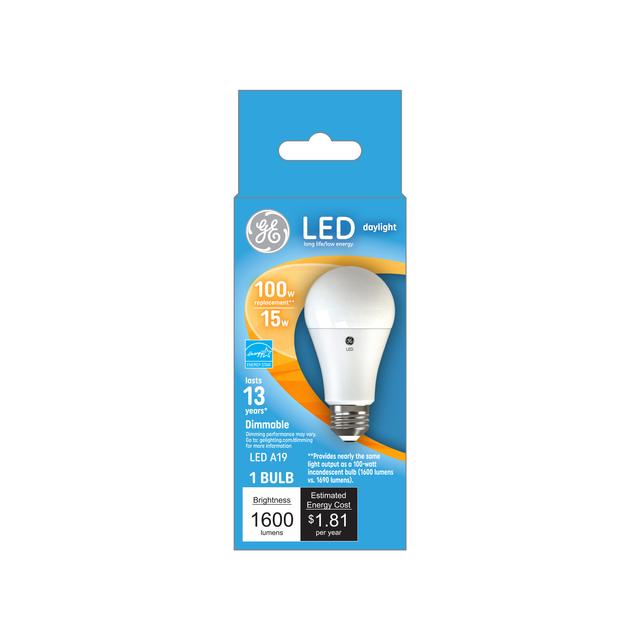 GE Classic LED 100 Watt Replacement, Daylight, A19+ General Purpose Bulb (1 Pack)