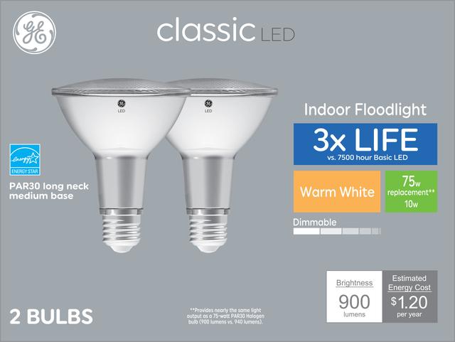 GE Classic LED 75 Watt Replacement Warm White PAR30L Indoor