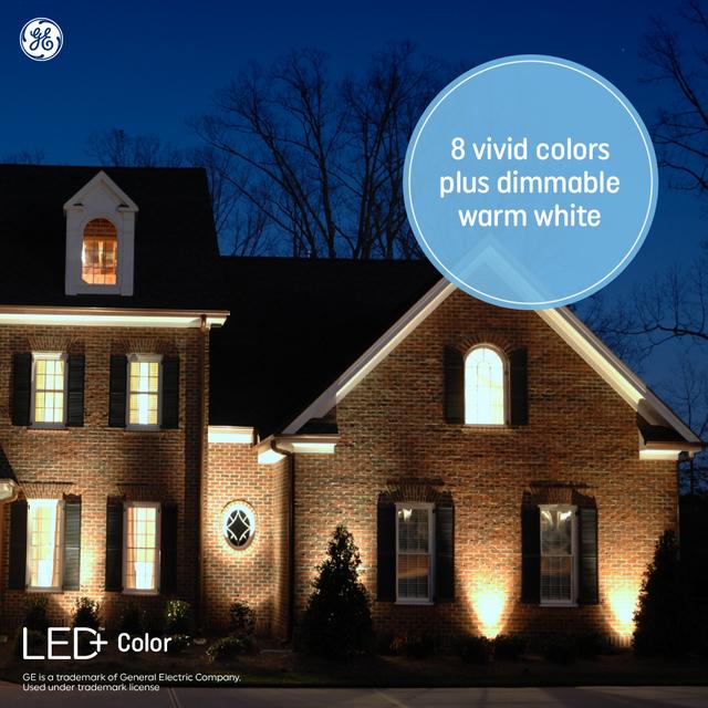 GE LED Color Bulb and Color Changing LED Outdoor Floodlight PAR38