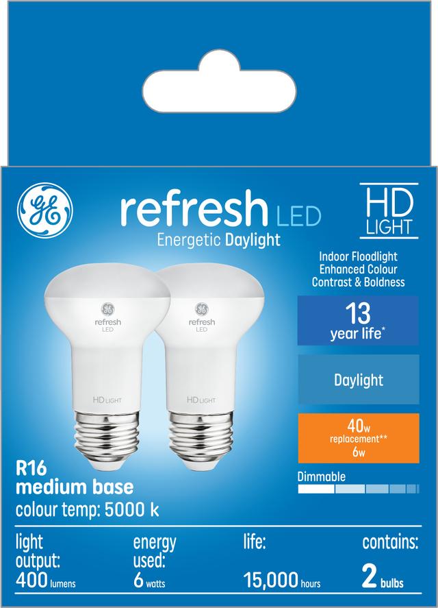 GE Refresh HD LED 40 Watt Replacement Daylight R16 Indoor