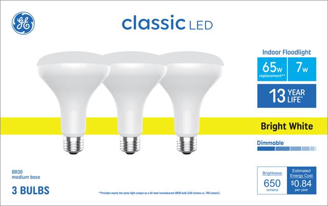 GE Classic LED 65 Watt Replacement Bright White BR30 Indoor