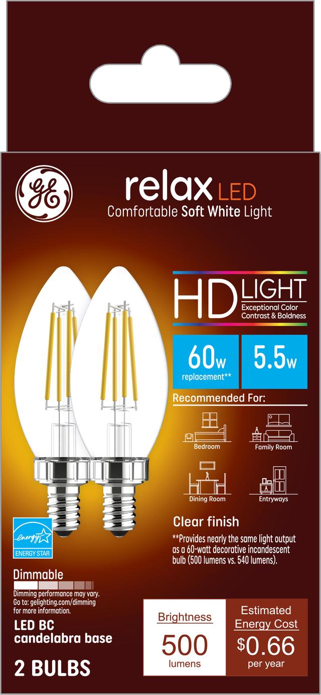 ge relax led hd light 500 lumens