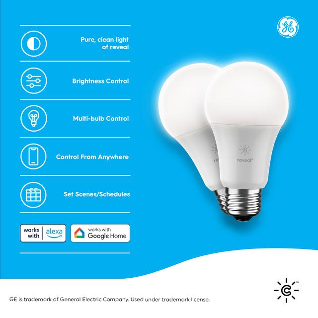 GE Cync Reveal Smart LED Light Bulbs Works with Alexa and Google