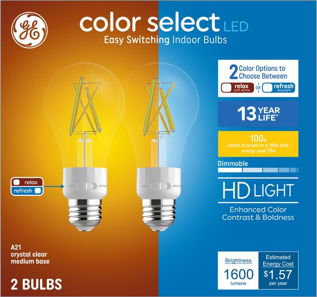 GE Color Select LED 100 Watt Replacement A21 General Purpose