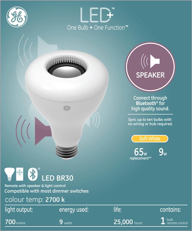 White and color ambiance br30 led 65w equivalent on sale dimmable smart wireless flood light bulb with bluetooth