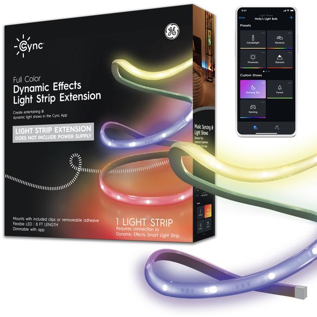 GE Cync Dynamic Effects Smart LED Light Strip Extension for Color