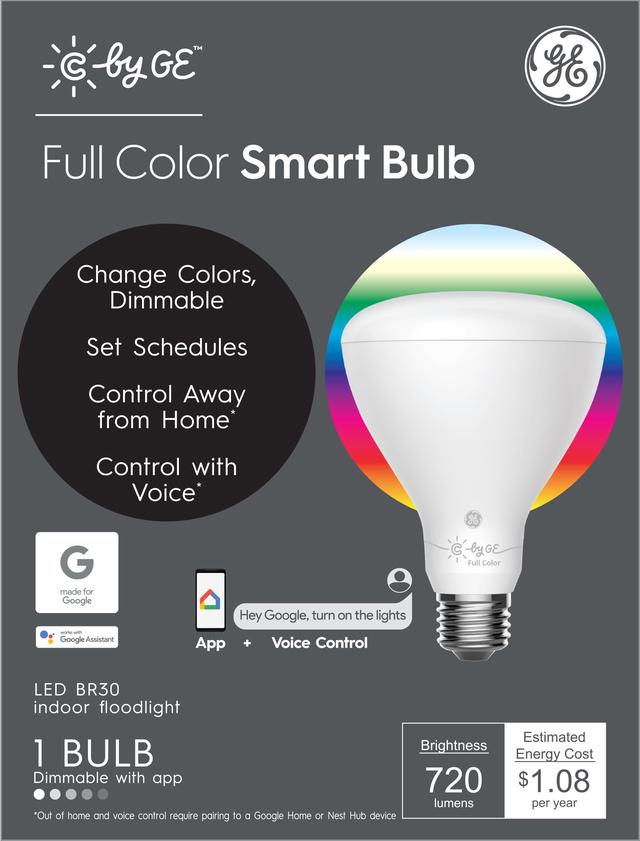 GE Cync Bluetooth Smart LED Light Bulbs, Color Changing, Works