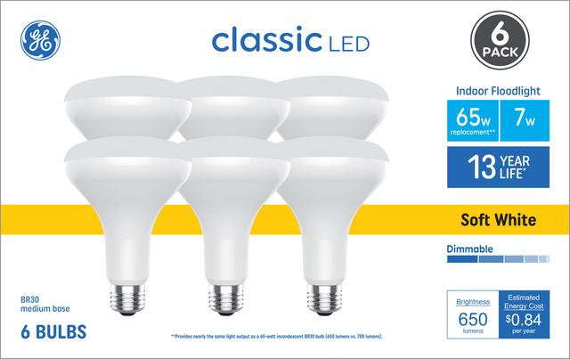 GE Classic LED 65 Watt Replacement Soft White BR30 Indoor