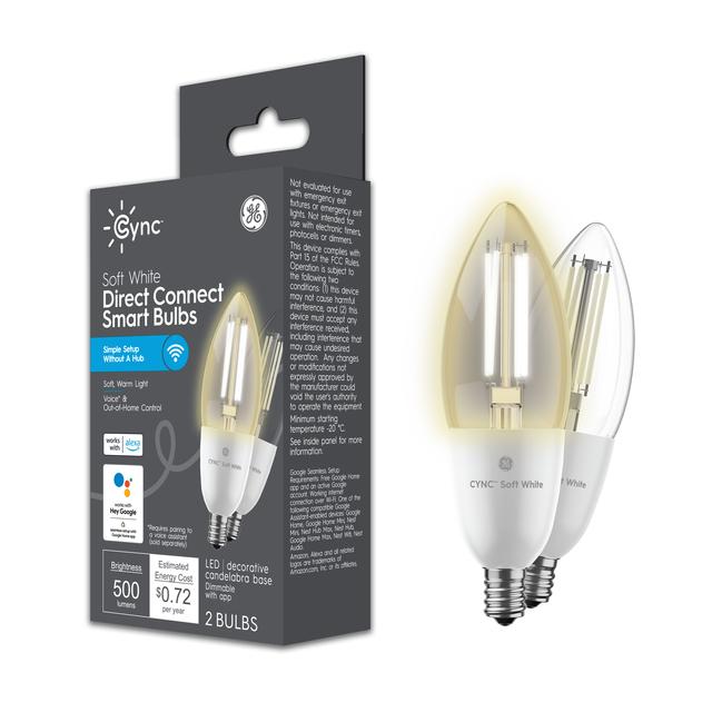 GE Cync Smart LED Light Bulbs Candle Light Bulb Works with