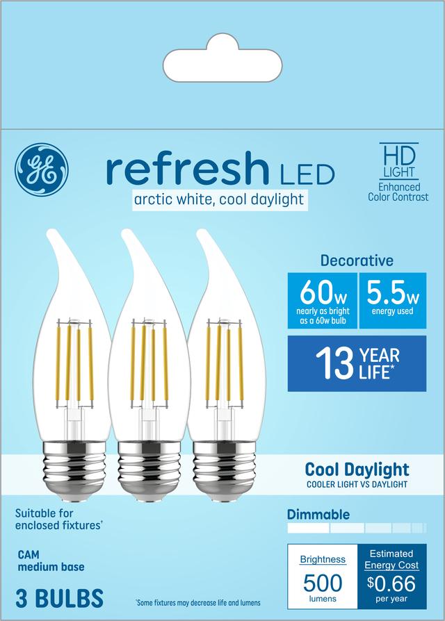 GE Refresh HD LED 60 Watt Replacement Cool Daylight CA11 Deco