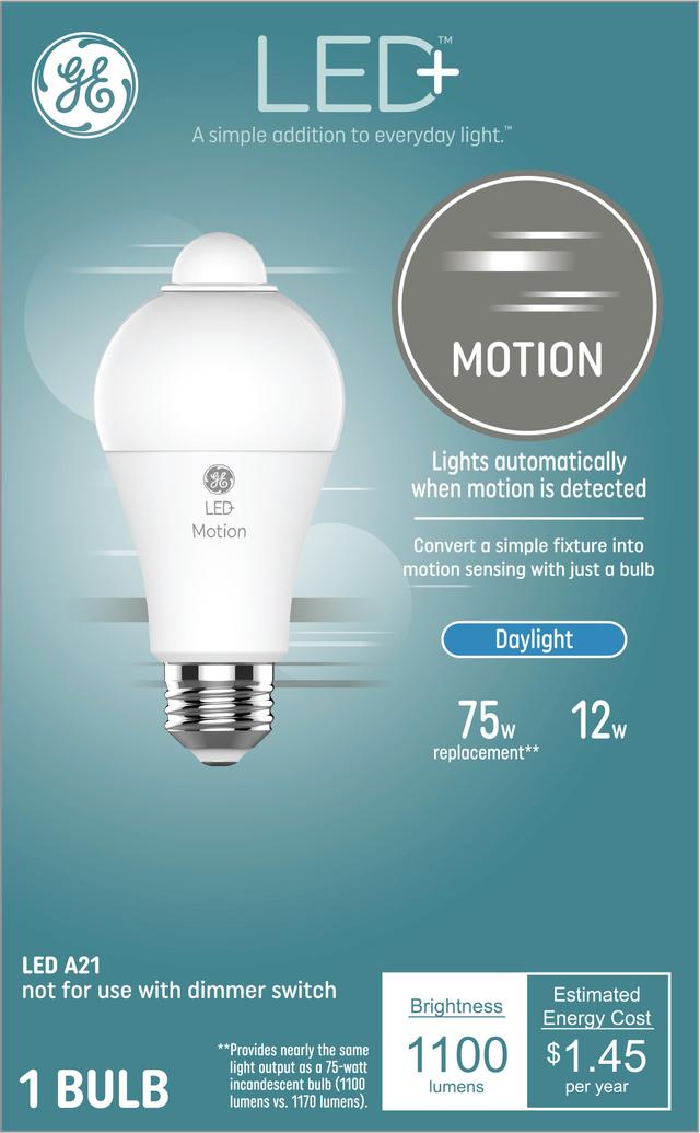 Motion sensor recessed on sale light bulb