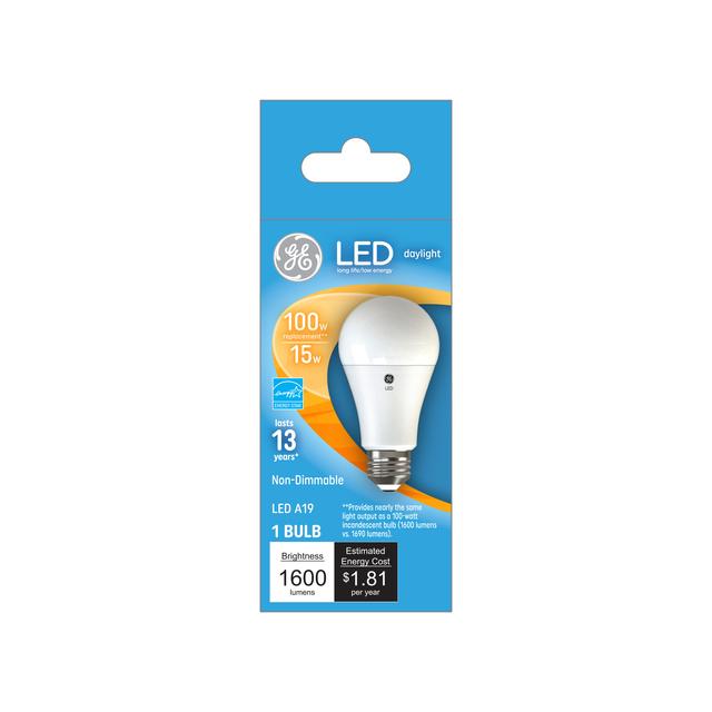 GE Classic LED 100 Watt Replacement, Daylight, A19+ General Purpose Bulb (1 Pack)